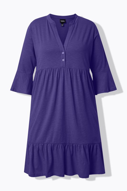 Trumpet Sleeve Ruffle Dress