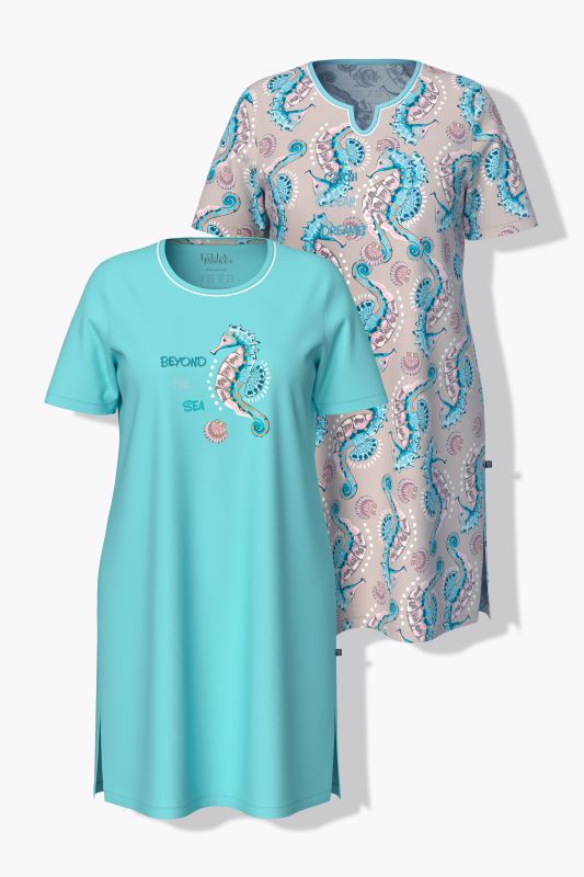3 Pack Sleep Tees- Seahorse
