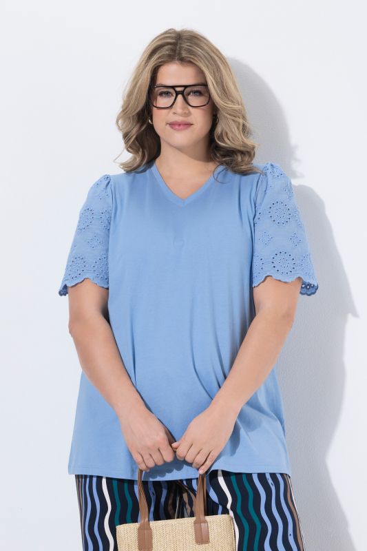 Eco Cotton Openwork Detail Tee