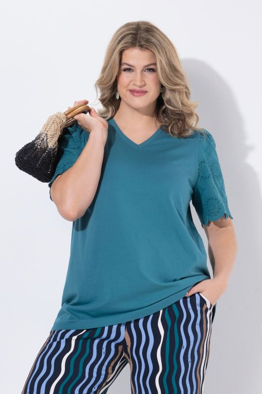 Eco Cotton Openwork Detail Tee