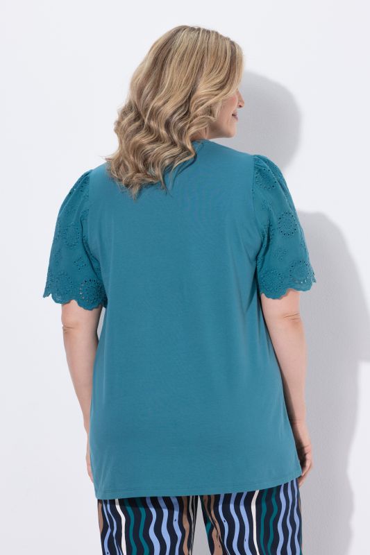 Eco Cotton Openwork Detail Tee