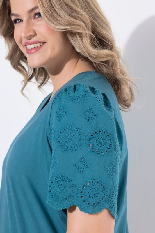 Eco Cotton Openwork Detail Tee