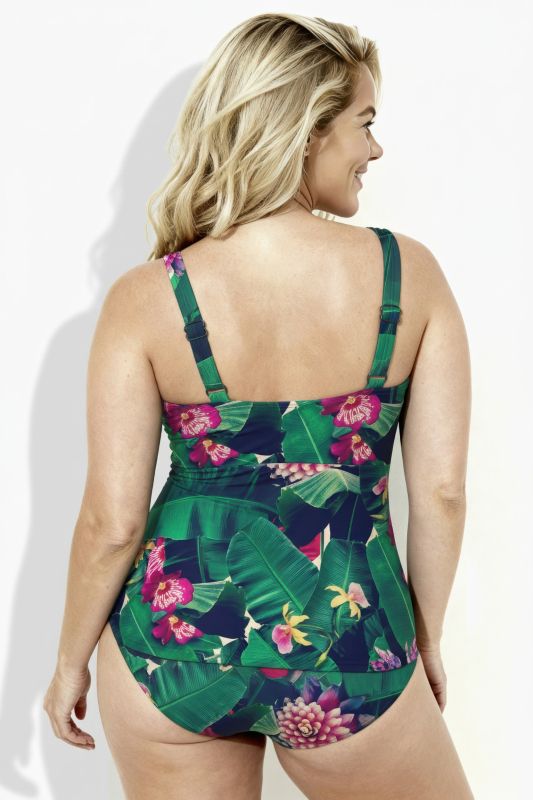Jungle Floral Print Tankini Set