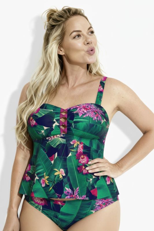 Jungle Floral Print Tankini Set