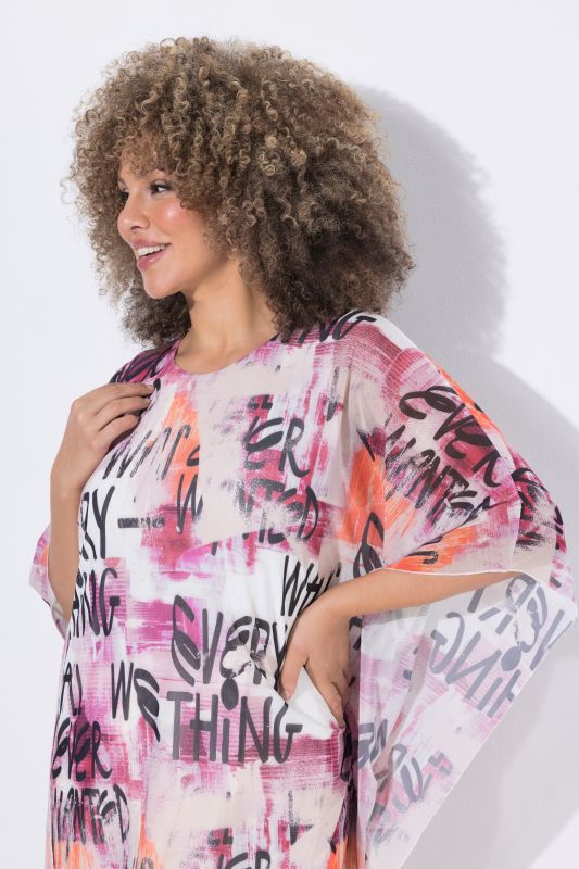 Printed Layered Mesh Blouse