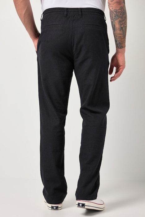 Linen-blend trousers