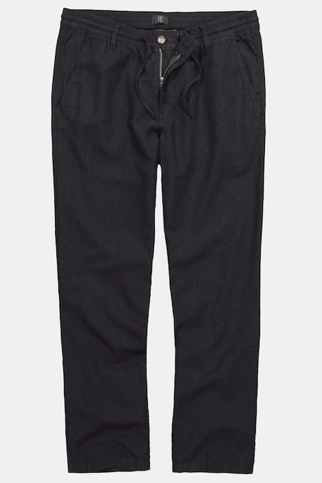 Linen-blend trousers