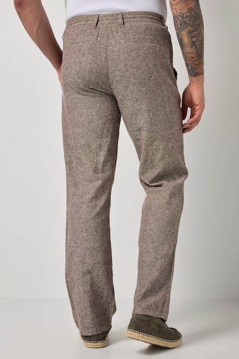 Linen-blend trousers