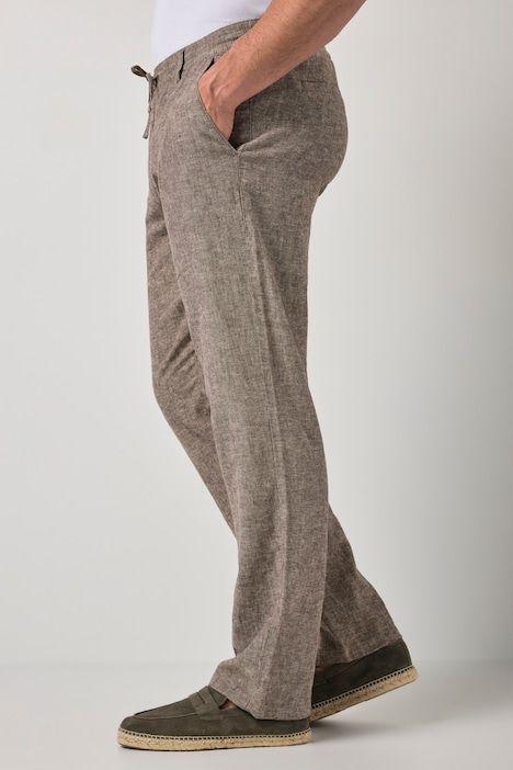 Linen-blend trousers