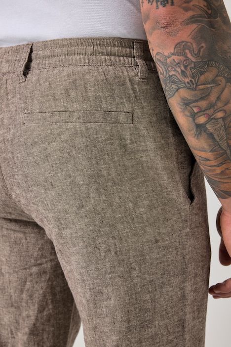 Linen-blend trousers