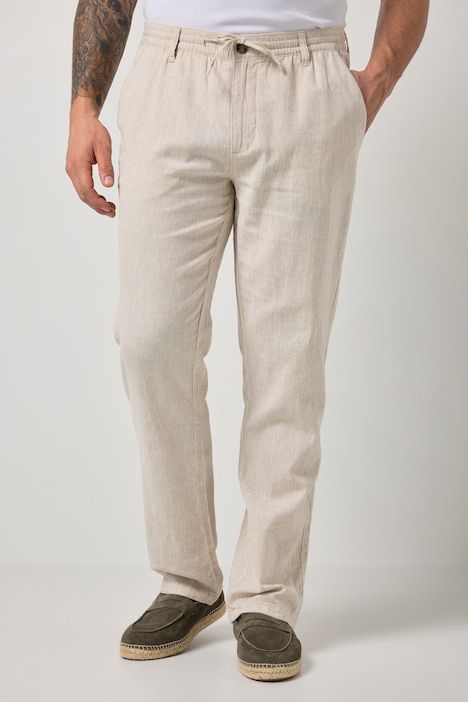 Linen-blend trousers