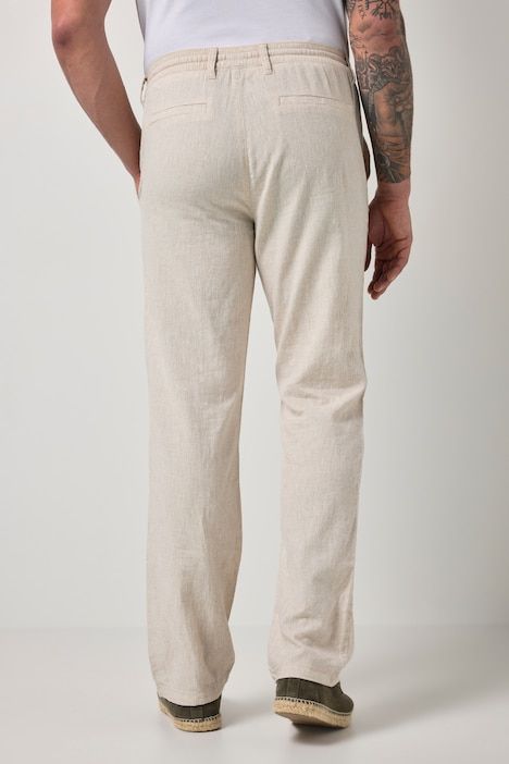 Linen-blend trousers