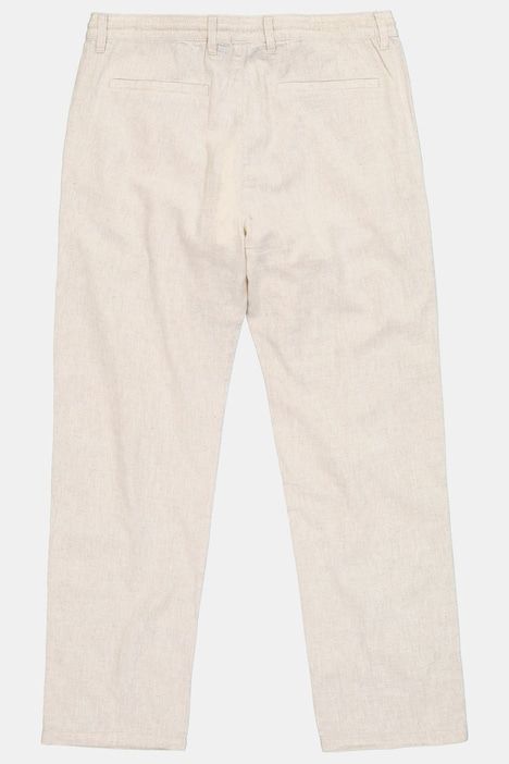 Linen-blend trousers