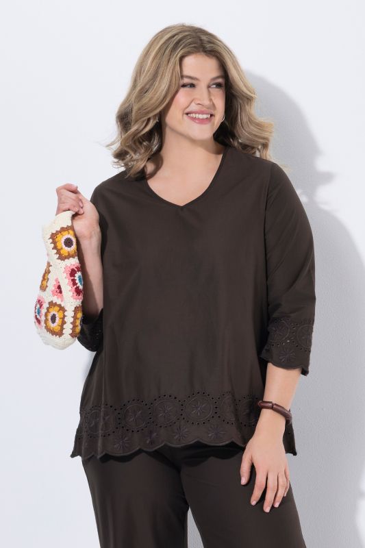 Eco Cotton Eyelet Embroidery Blouse
