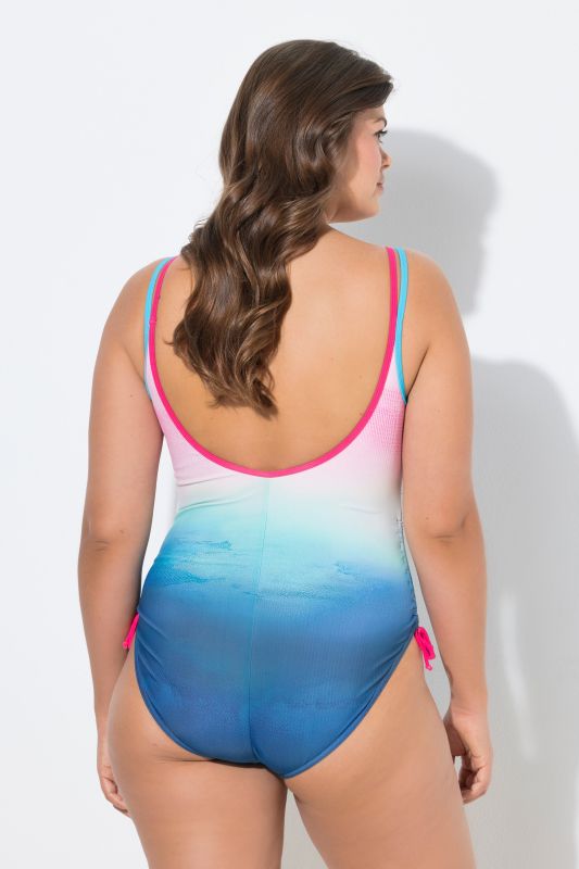 Printed Side Tie Swimsuit
