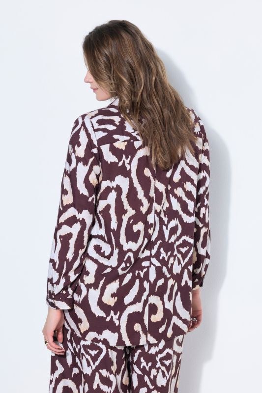 Ikat Print Tunic Blouse