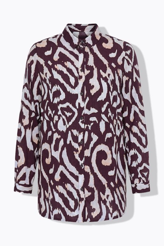 Ikat Print Tunic Blouse