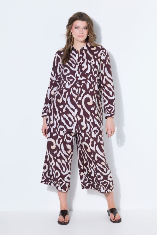 Ikat Print Tunic Blouse