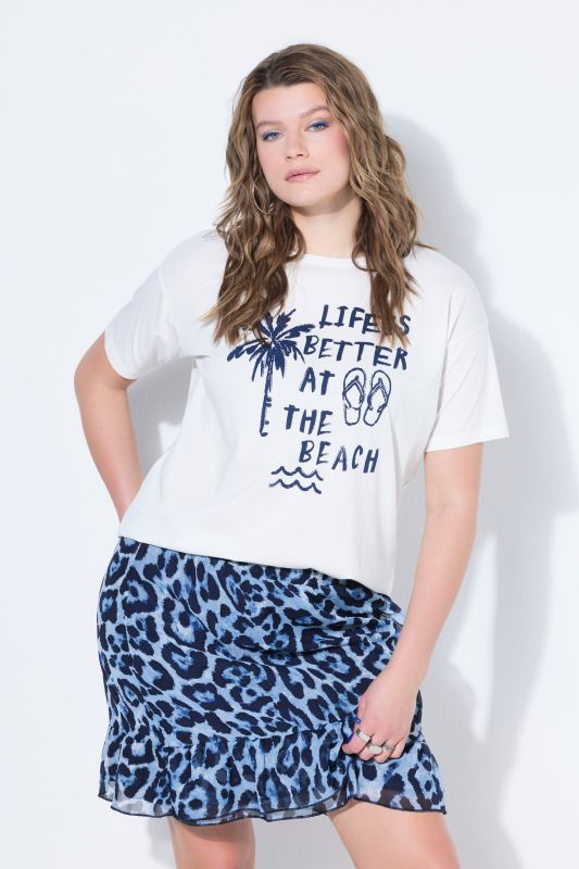 Leopard Print Ruffle Skirt