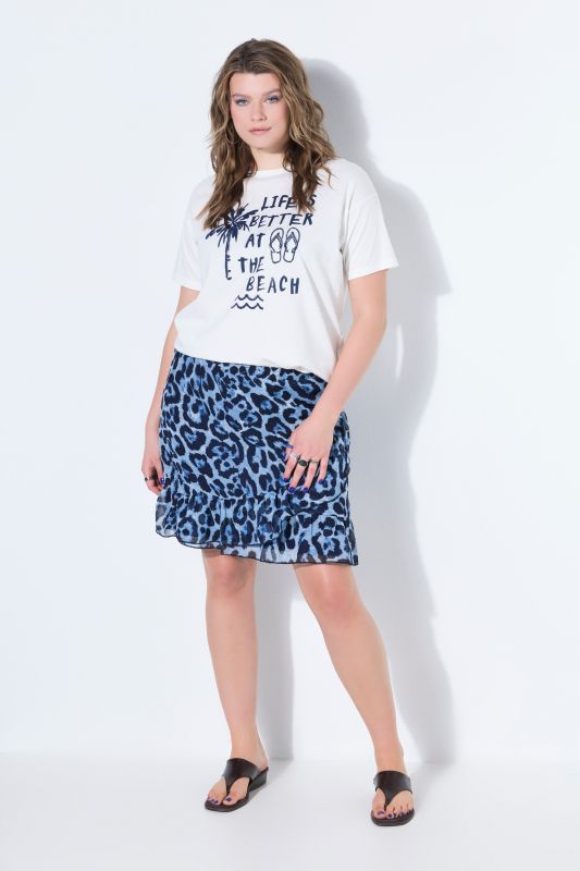 Leopard Print Ruffle Skirt
