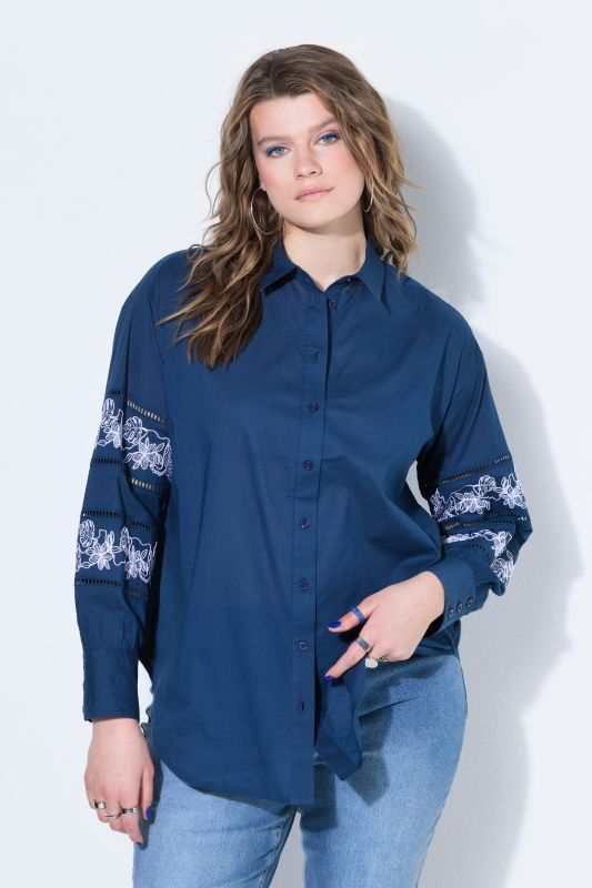 Lace Detail Long Sleeve Blouse