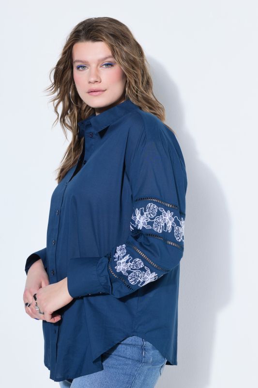 Lace Detail Long Sleeve Blouse