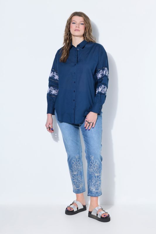 Lace Detail Long Sleeve Blouse