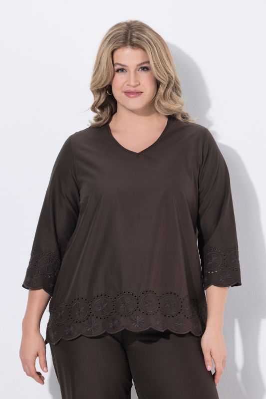 Eco Cotton Eyelet Embroidery Blouse