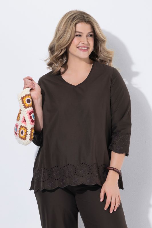 Eco Cotton Eyelet Embroidery Blouse