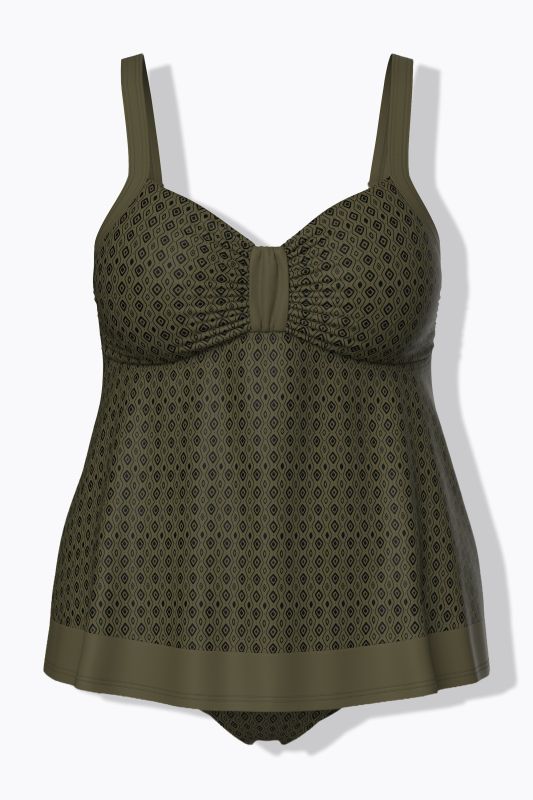 Geometric Print Tankini Set