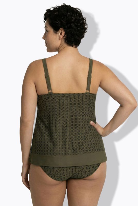 Geometric Print Tankini Set