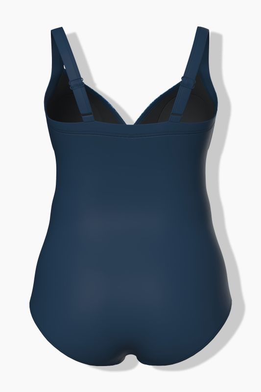 Tile Print Detail Swimsuit