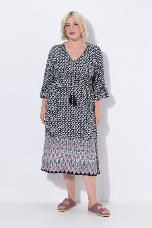 Mixed Geometric Print Dress