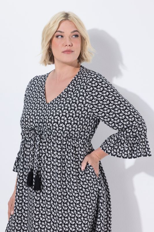 Mixed Geometric Print Dress