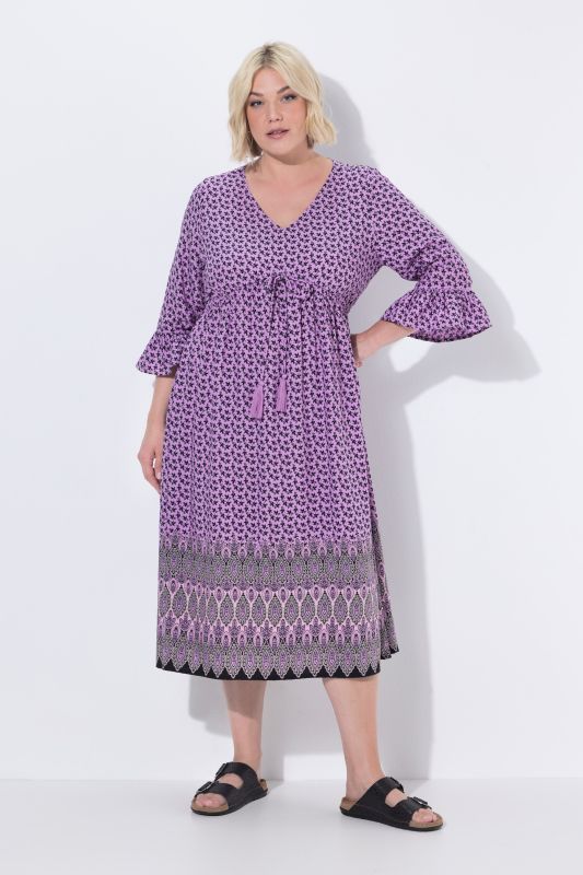 Mixed Geometric Print Dress