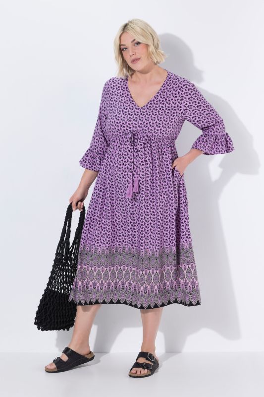 Mixed Geometric Print Dress
