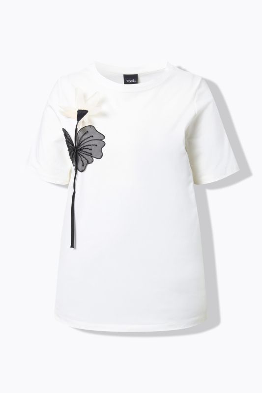 Beaded Floral Applique Tee