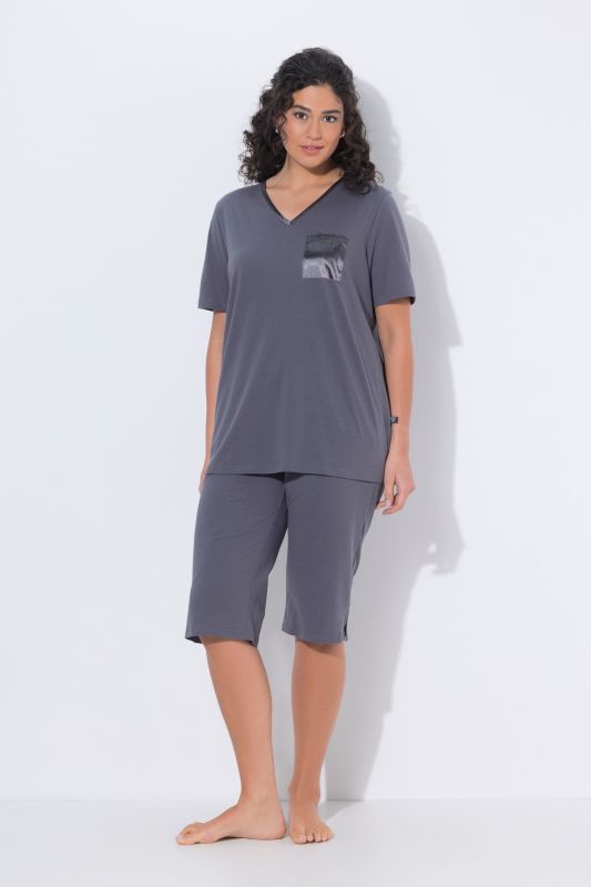 Satin Pocket Shortie Pajama Set