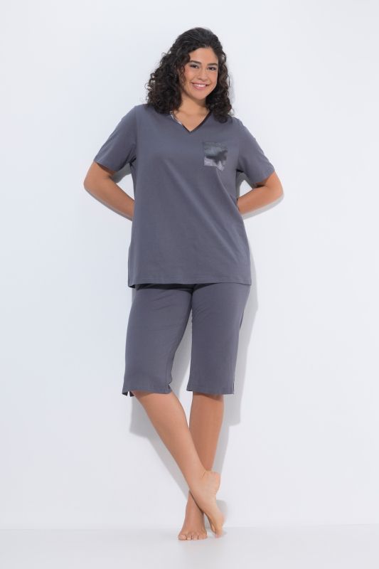 Satin Pocket Shortie Pajama Set