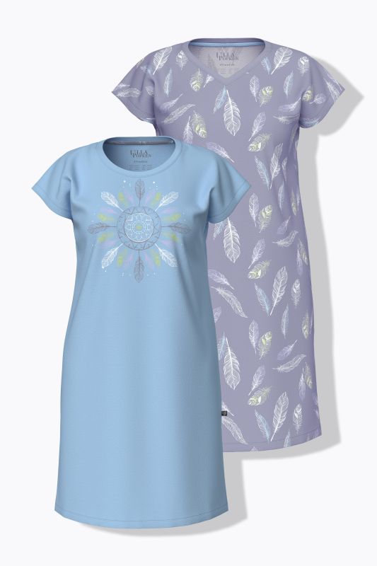 3 Pack Feather Print Sleep Tees