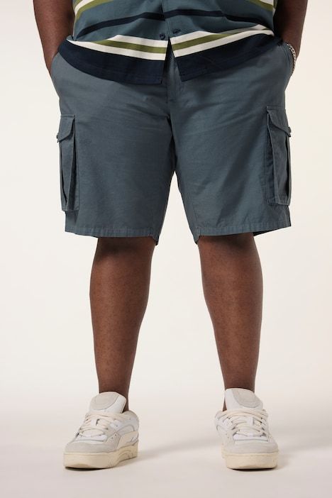 STHUGE cargo shorts, loose fit, ripstop, elasticated waistband, up to size 72