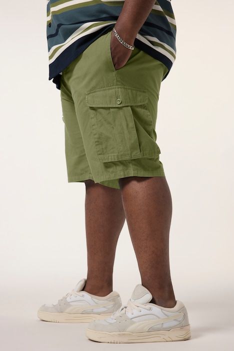 STHUGE cargo shorts, loose fit, ripstop, elasticated waistband, up to size 72
