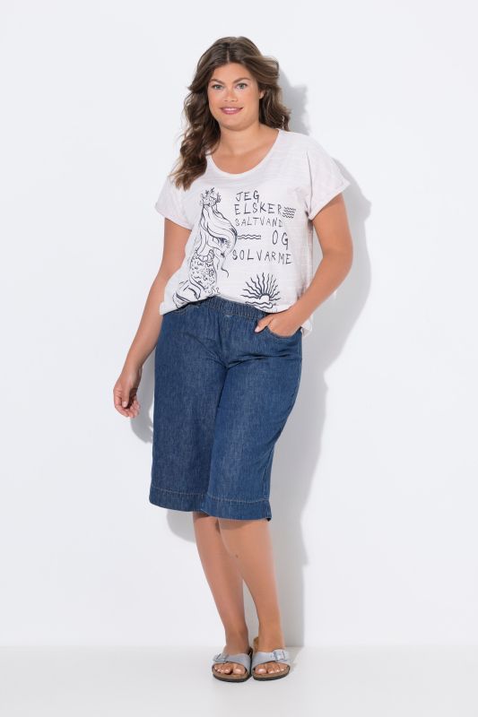Linen blend Bermudas