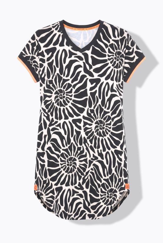 Nautilus Print Cap Sleeve T-Shirt Print
