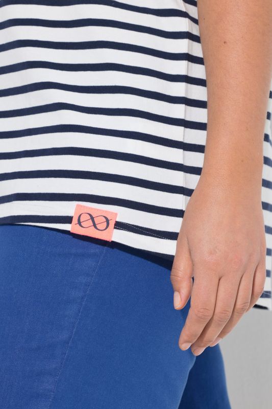 Striped Shell Print Tee