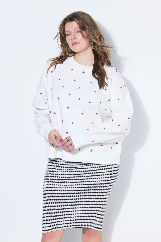 Heart Embroidered Sweatshirt