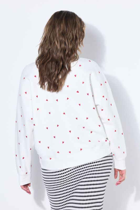 Heart Embroidered Sweatshirt