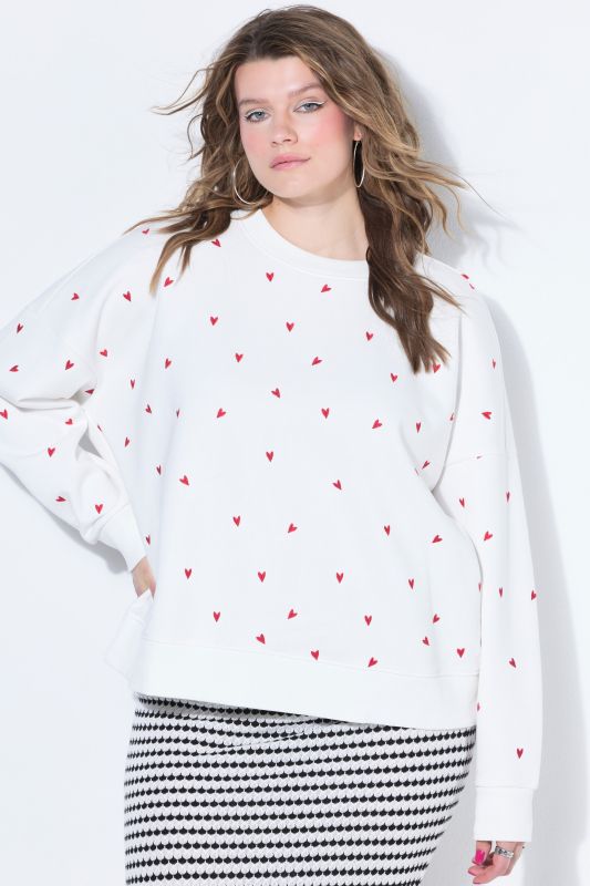 Heart Embroidered Sweatshirt