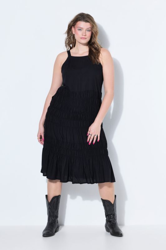 Shirred Sleeveless Dress