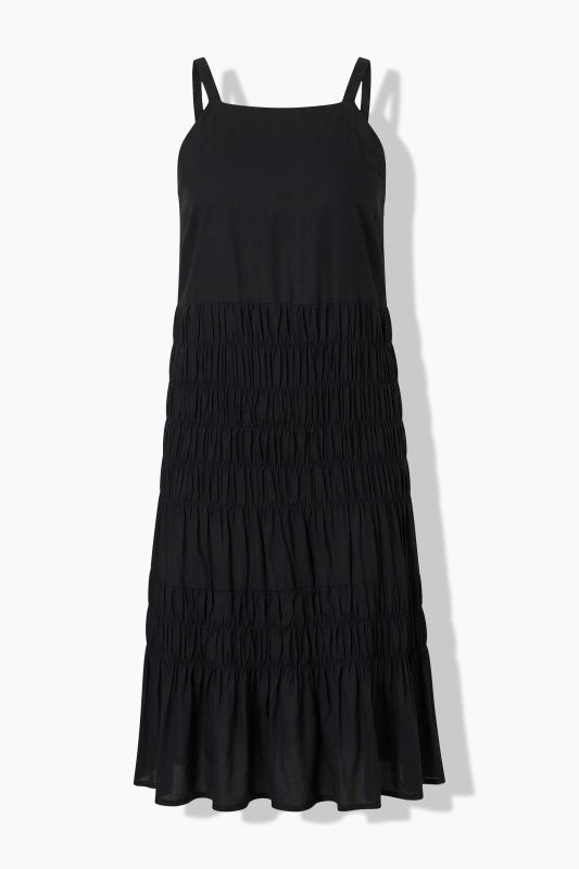 Shirred Sleeveless Dress